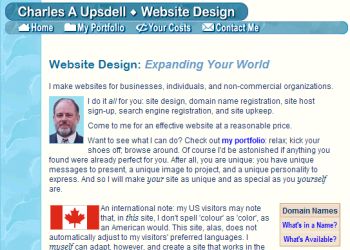 Charles A Upsdell Website Design